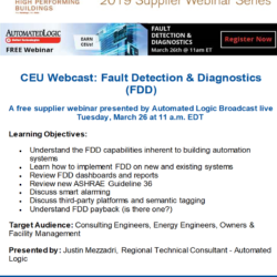 Fault Detection & Diagnostics (FDD) Webinar
